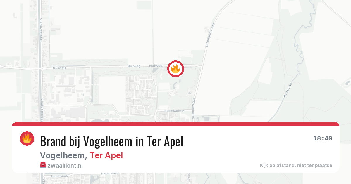 Brand bij Vogelheem in Ter Apel — 30 jun 2026