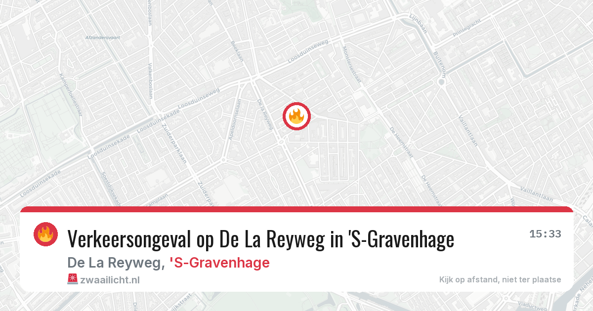 Verkeersongeval op De La Reyweg in 'S-Gravenhage — 6 mrt 2026