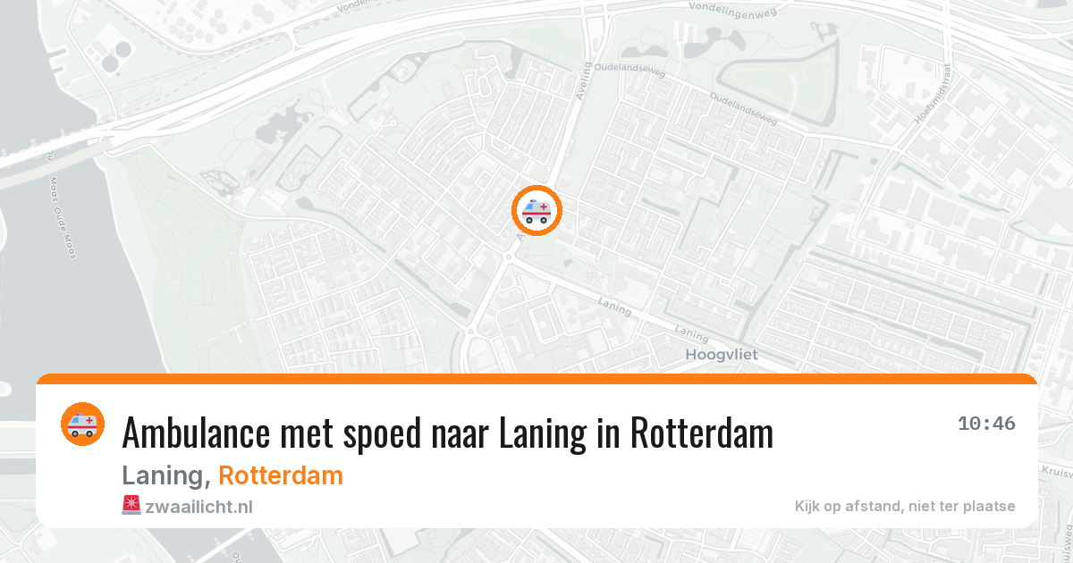 Ambulance met spoed naar Laning in Rotterdam — 8 jun 2026