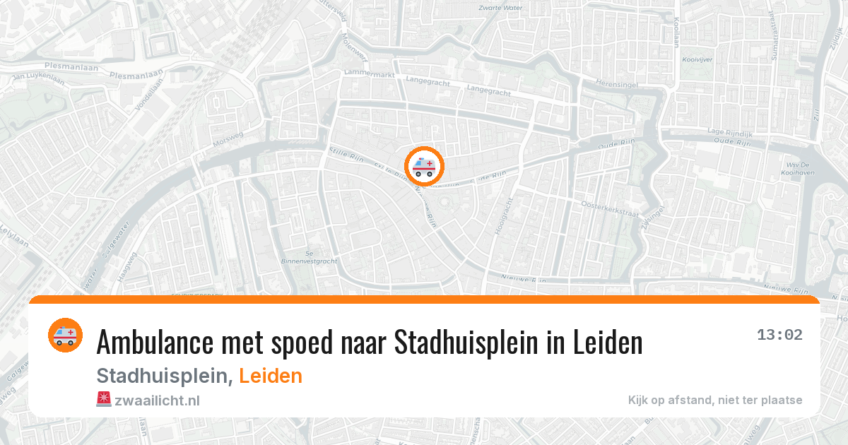 Ambulance met spoed naar Stadhuisplein in Leiden — 26 jan 2026