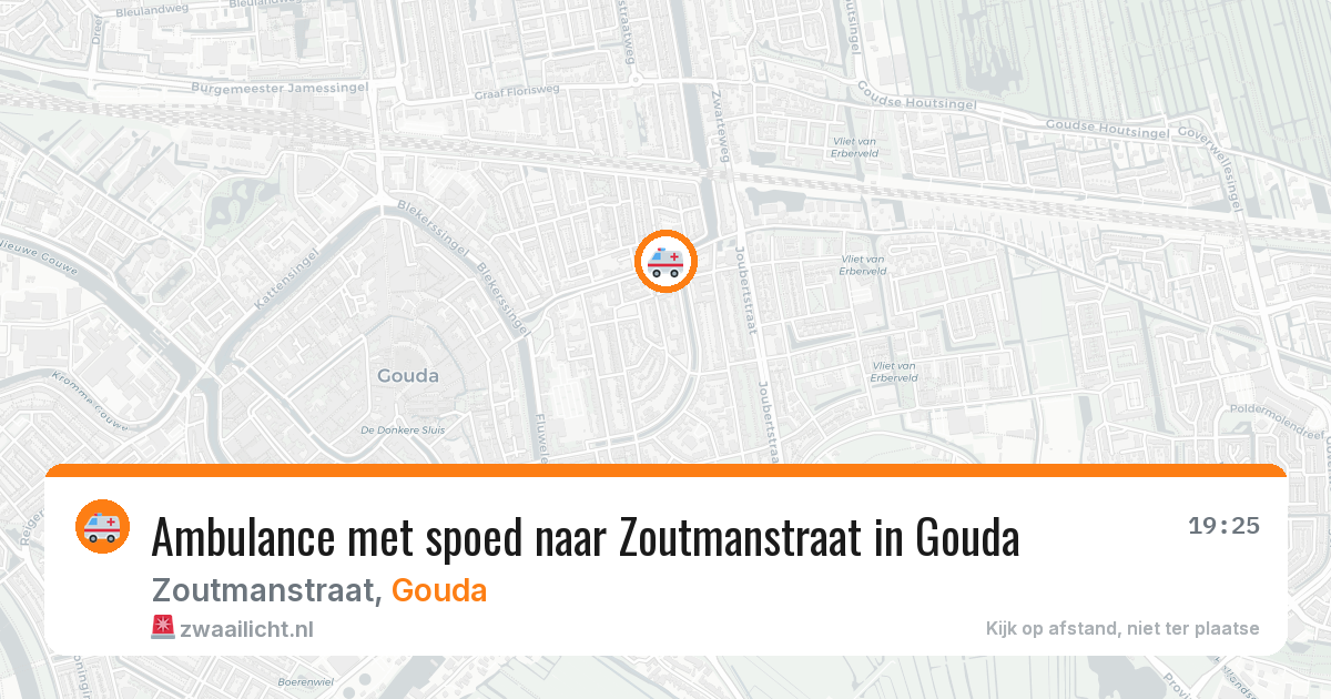 Ambulance met spoed naar Zoutmanstraat in Gouda — 25 mei 2026