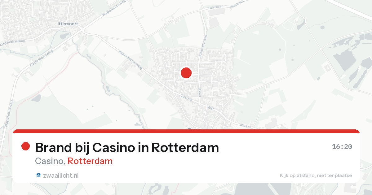 Brand bij Casino in Rotterdam — 17 aug 2026