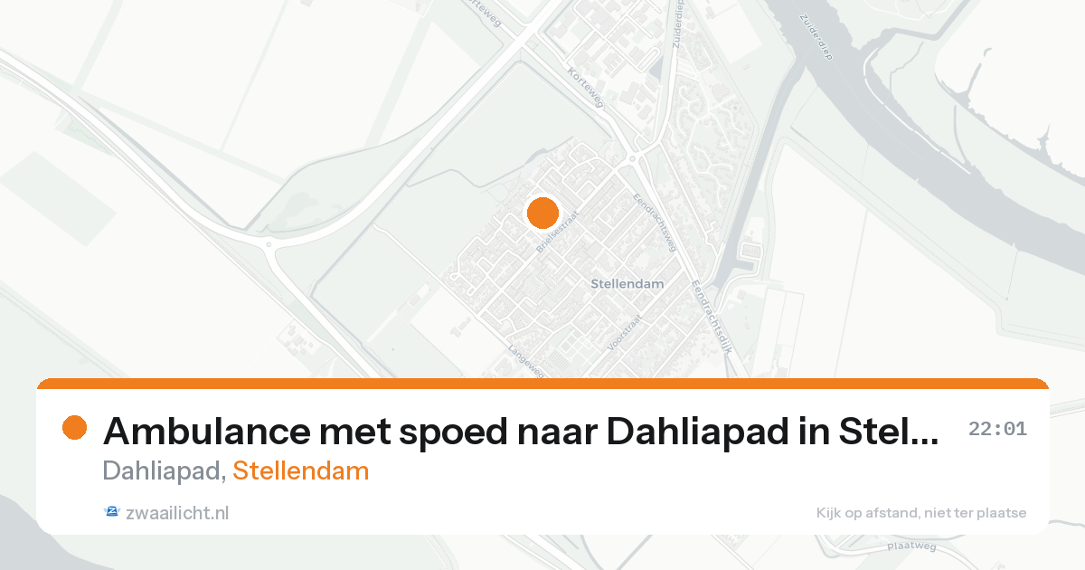 Ambulance met spoed naar Dahliapad in Stellendam — 24 aug 2026