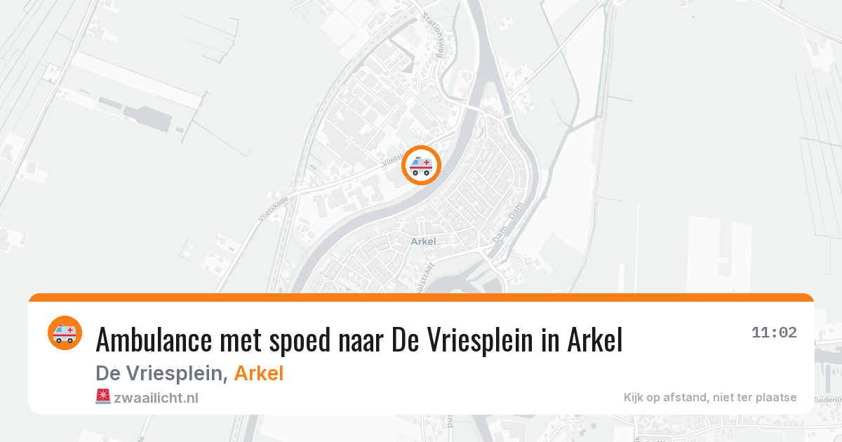 Ambulance met spoed naar De Vriesplein in Arkel — 13 mei 2026