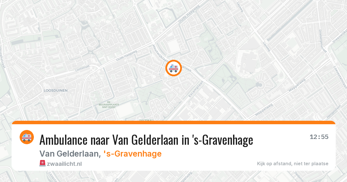 Ambulance naar Van Gelderlaan in 's-Gravenhage — 12 aug 2026