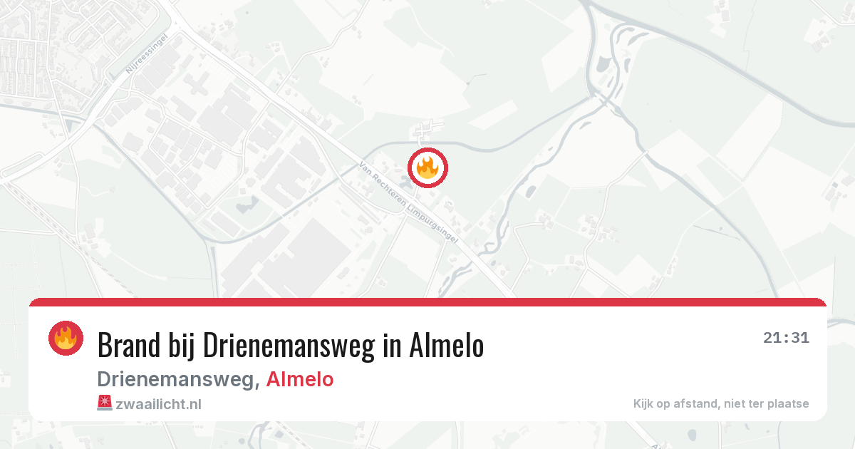 Brand bij Drienemansweg in Almelo — 20 jul 2026