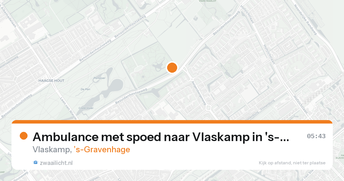 Ambulance met spoed naar Vlaskamp in 's-Gravenhage — 20 aug 2026