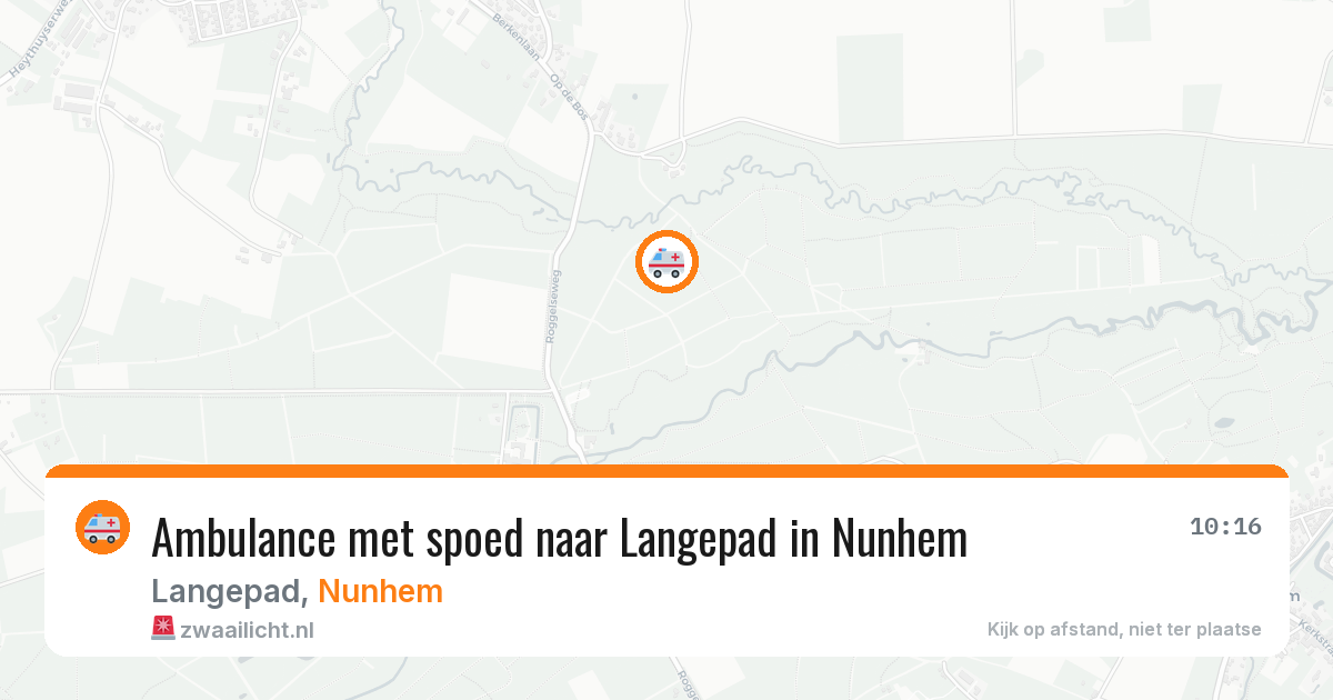 Ambulance met spoed naar Langepad in Nunhem — 27 mei 2026