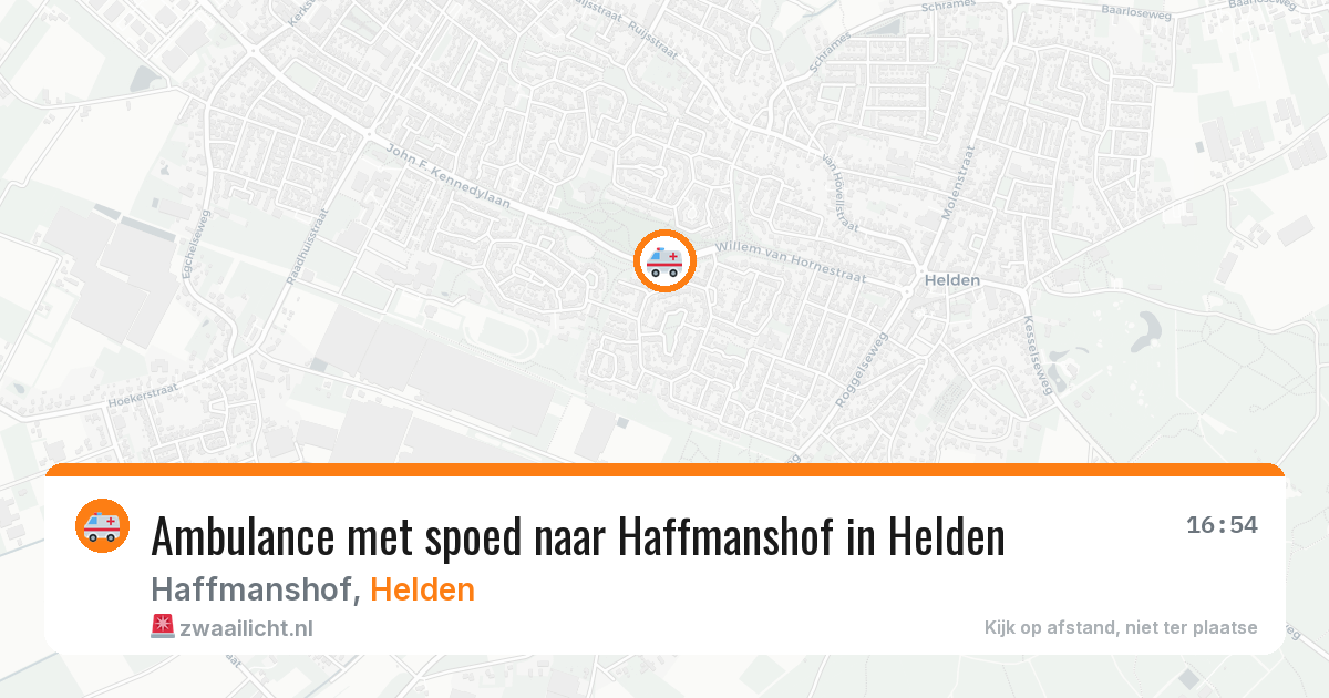 Ambulance met spoed naar Haffmanshof in Helden — 4 aug 2026