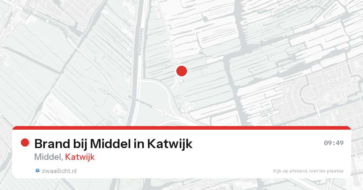 Brand bij Middel in Katwijk — 19 aug 2026