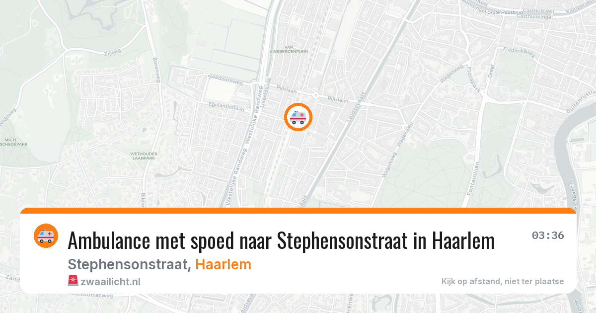 Ambulance met spoed naar Stephensonstraat in Haarlem — 7 jul 2026