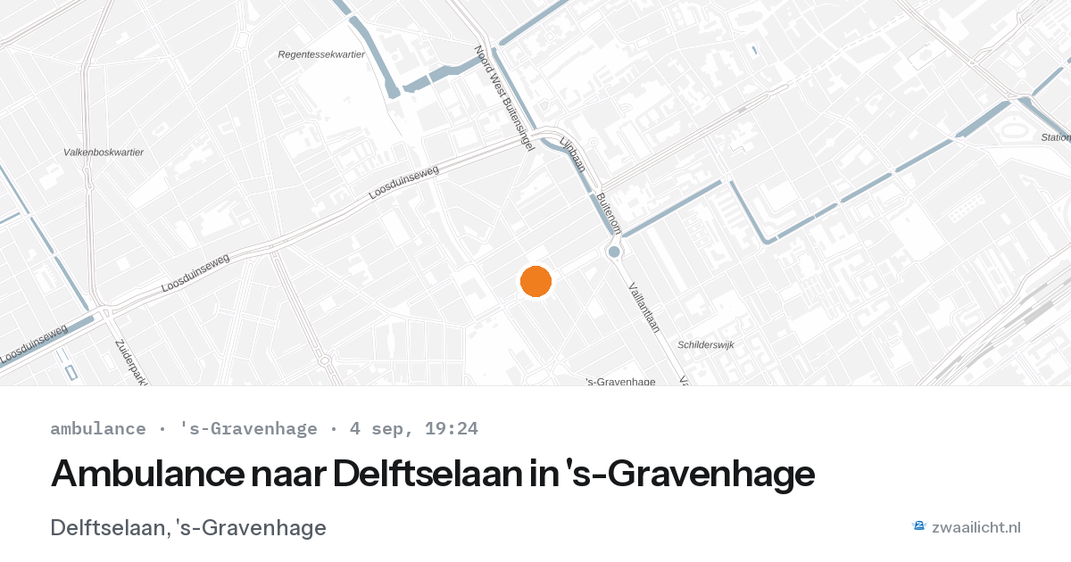 Ambulance naar Delftselaan in 's-Gravenhage — 4 sep 2026