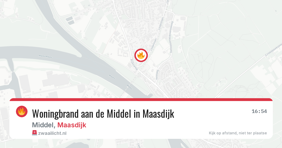 Woningbrand aan de Middel in Maasdijk — 27 jul 2026