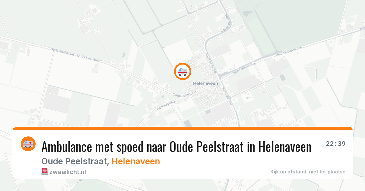 Ambulance met spoed naar Oude Peelstraat in Helenaveen — 5 jul 2026