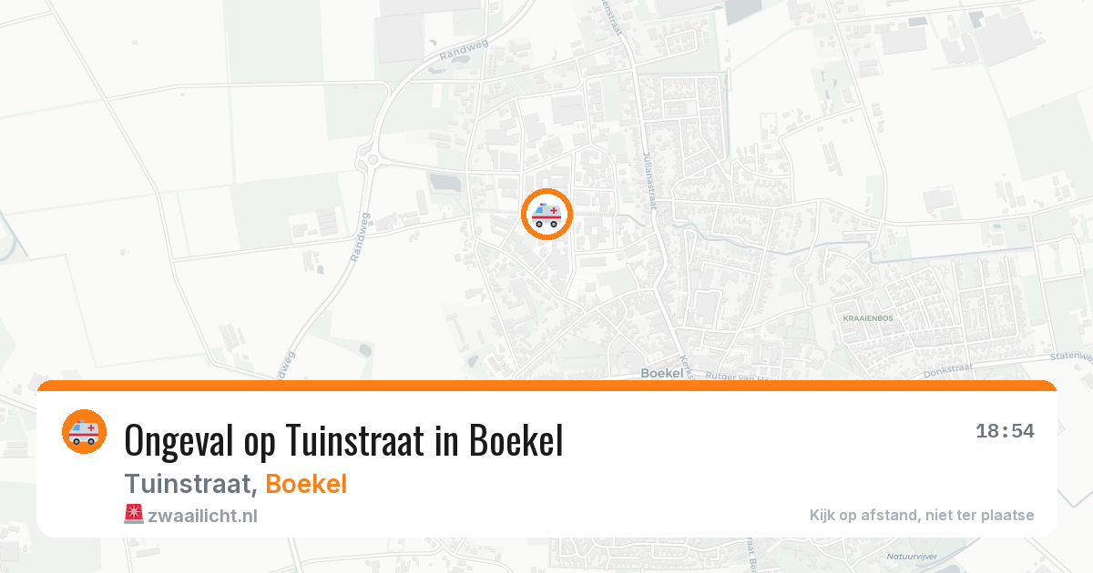 Ongeval op Tuinstraat in Boekel — 23 mei 2026