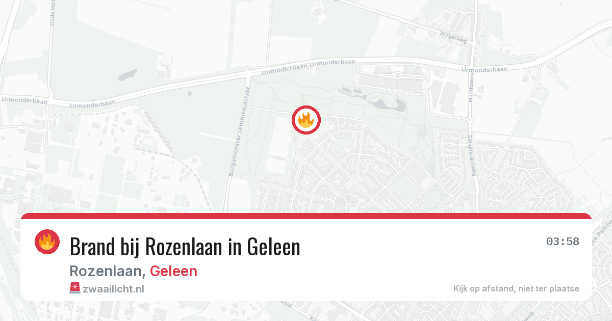 Brand bij Rozenlaan in Geleen — 5 jul 2026