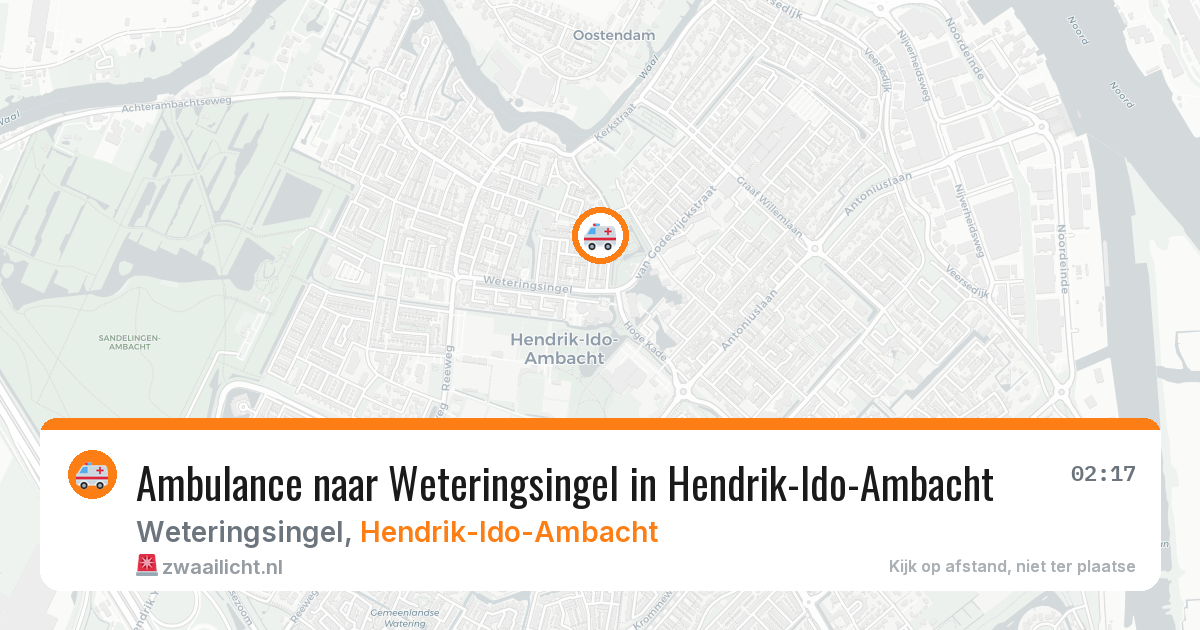 Ambulance naar Weteringsingel in Hendrik-Ido-Ambacht — 5 apr 2026