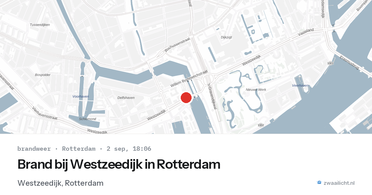 Brand bij Westzeedijk in Rotterdam — 2 sep 2026
