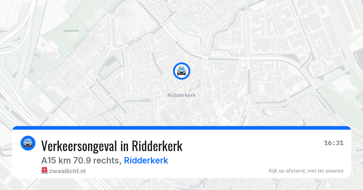Verkeersongeval in Ridderkerk — 5 mei 2026