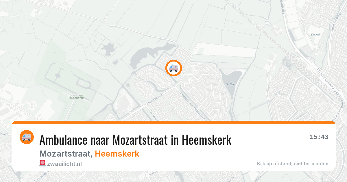 Ambulance naar Mozartstraat in Heemskerk — 15 mei 2026