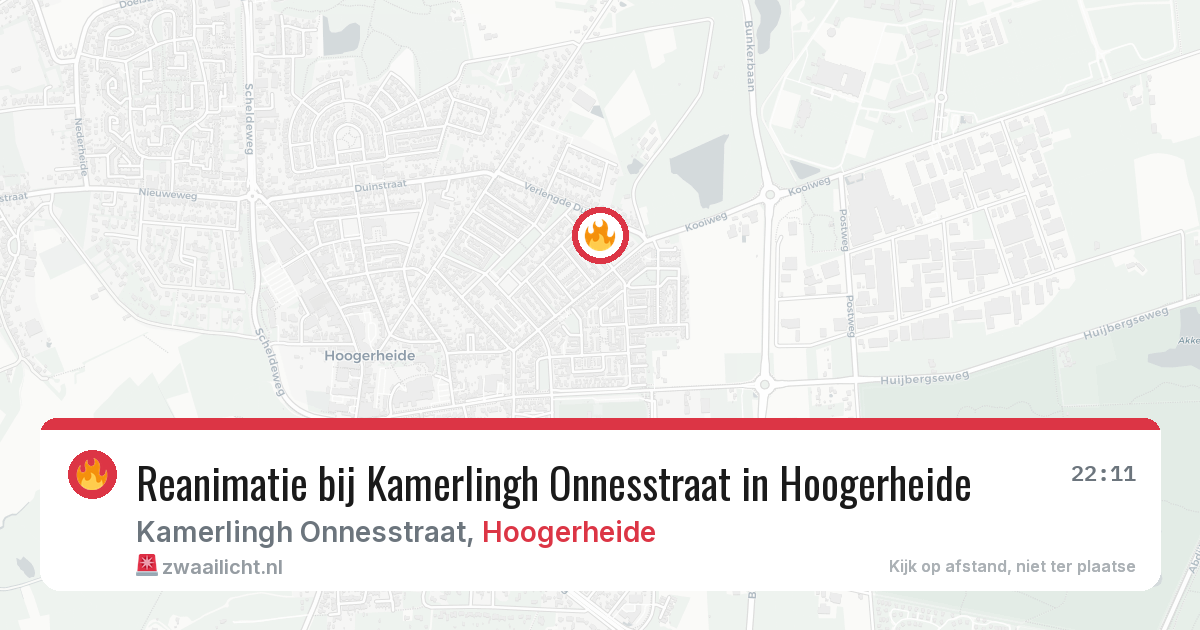 Reanimatie bij Kamerlingh Onnesstraat in Hoogerheide — 14 mrt 2026