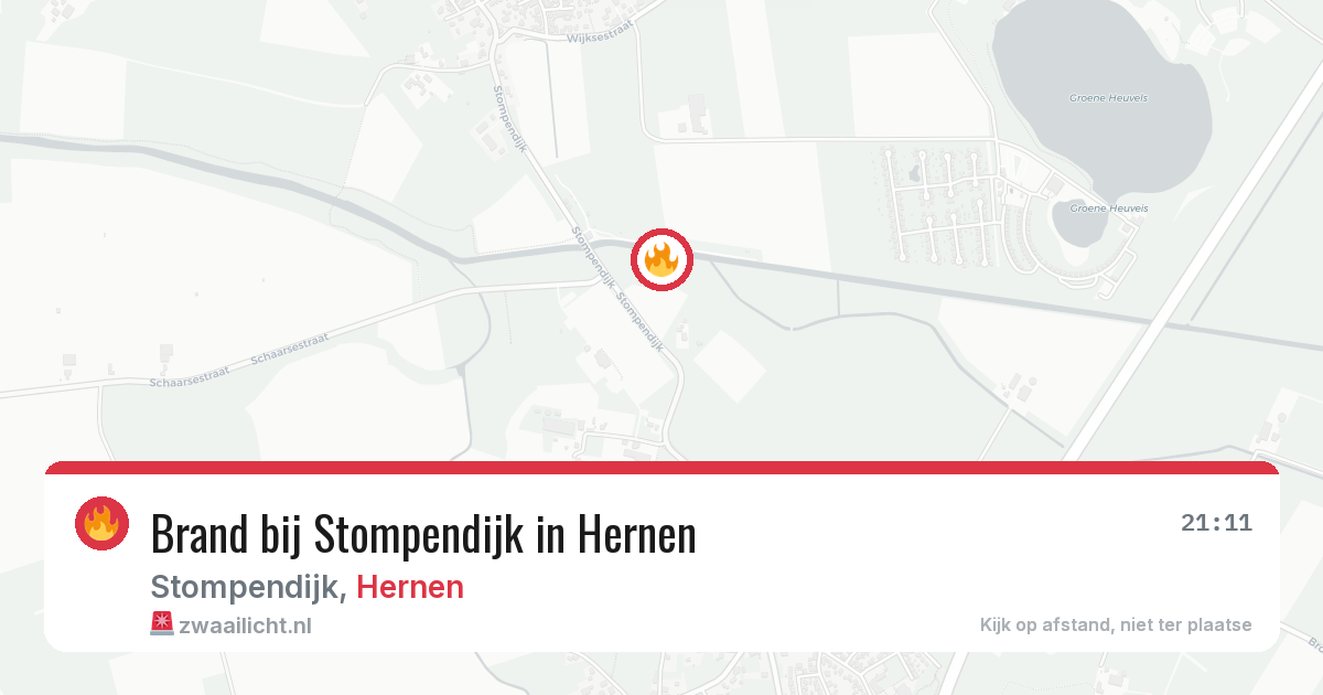 Brand bij Stompendijk in Hernen — 6 apr 2026