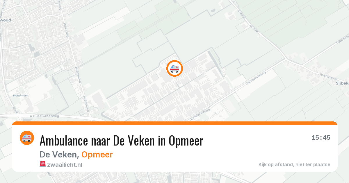 Ambulance naar De Veken in Opmeer — 7 aug 2026