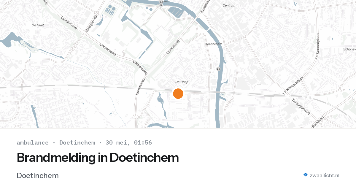 Brandmelding in Doetinchem — 29 mei 2026