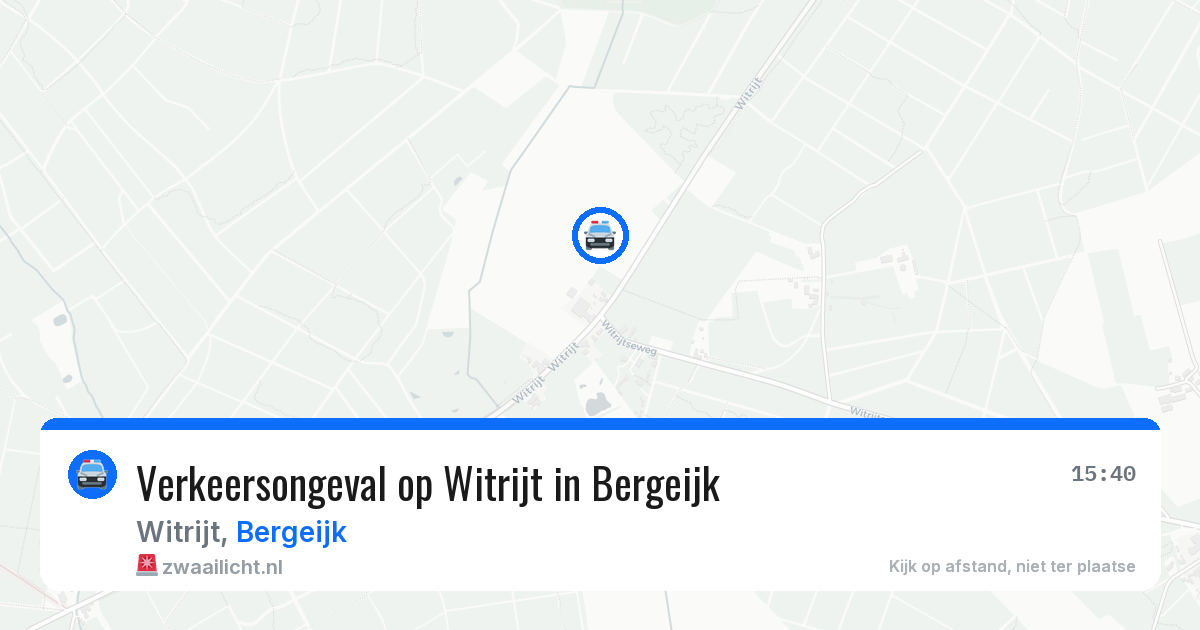 Verkeersongeval op Witrijt in Bergeijk — 1 apr 2026