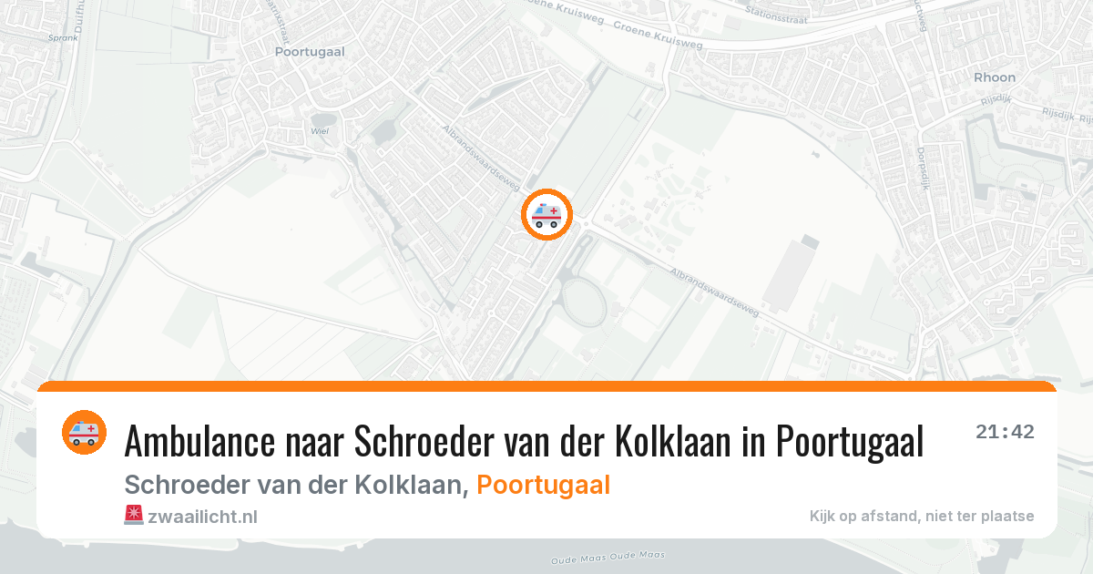 Ambulance naar Schroeder van der Kolklaan in Poortugaal — 20 jun 2026
