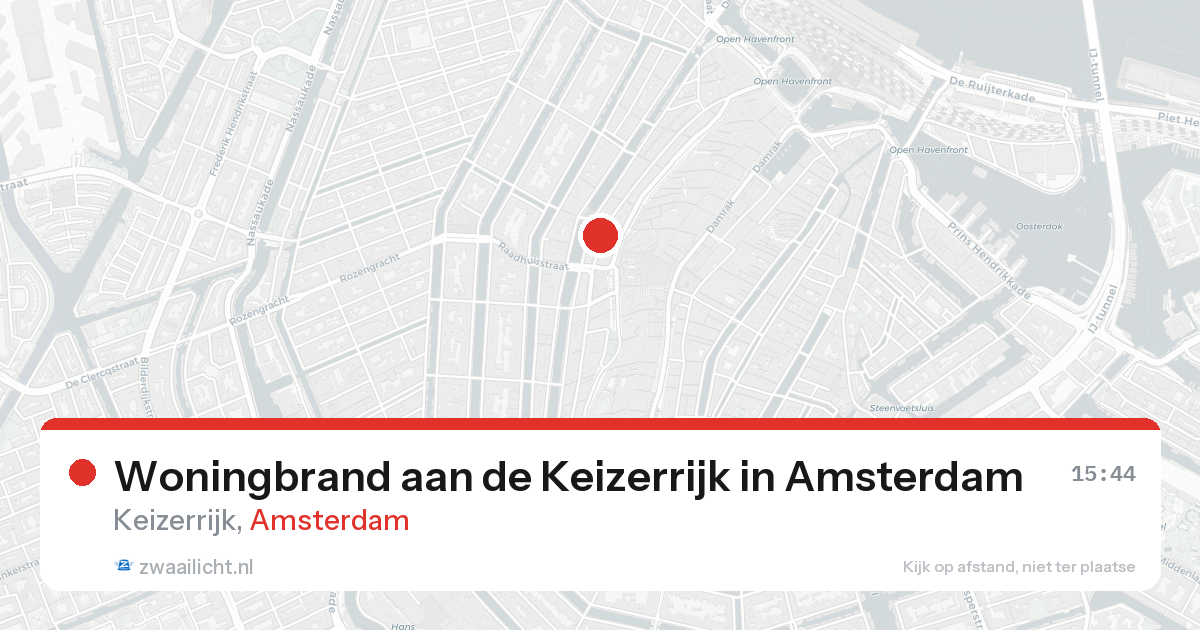 Woningbrand aan de Keizerrijk in Amsterdam — 23 aug 2026