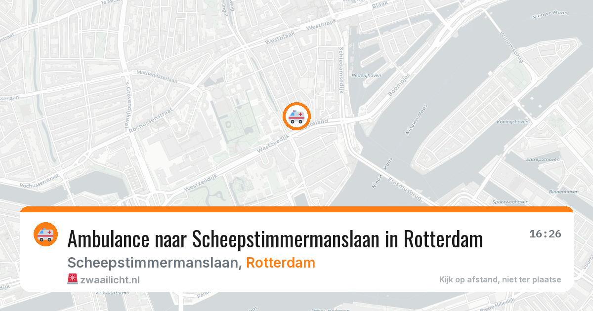 Ambulance naar Scheepstimmermanslaan in Rotterdam — 6 aug 2026