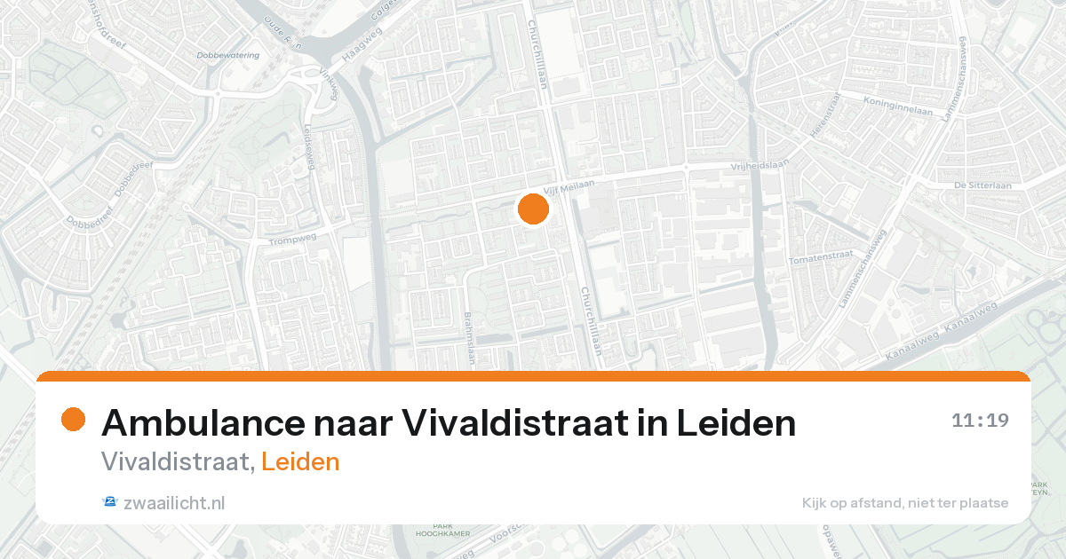 Ambulance naar Vivaldistraat in Leiden — 20 aug 2026