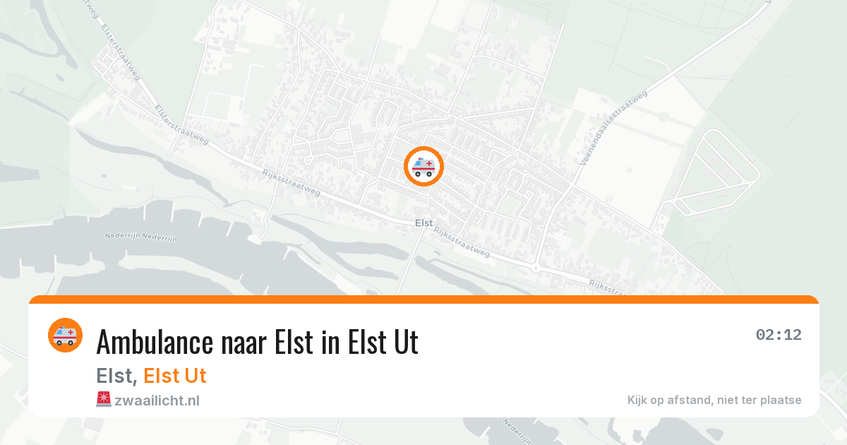 Ambulance naar Elst in Elst Ut — 30 jan 2026