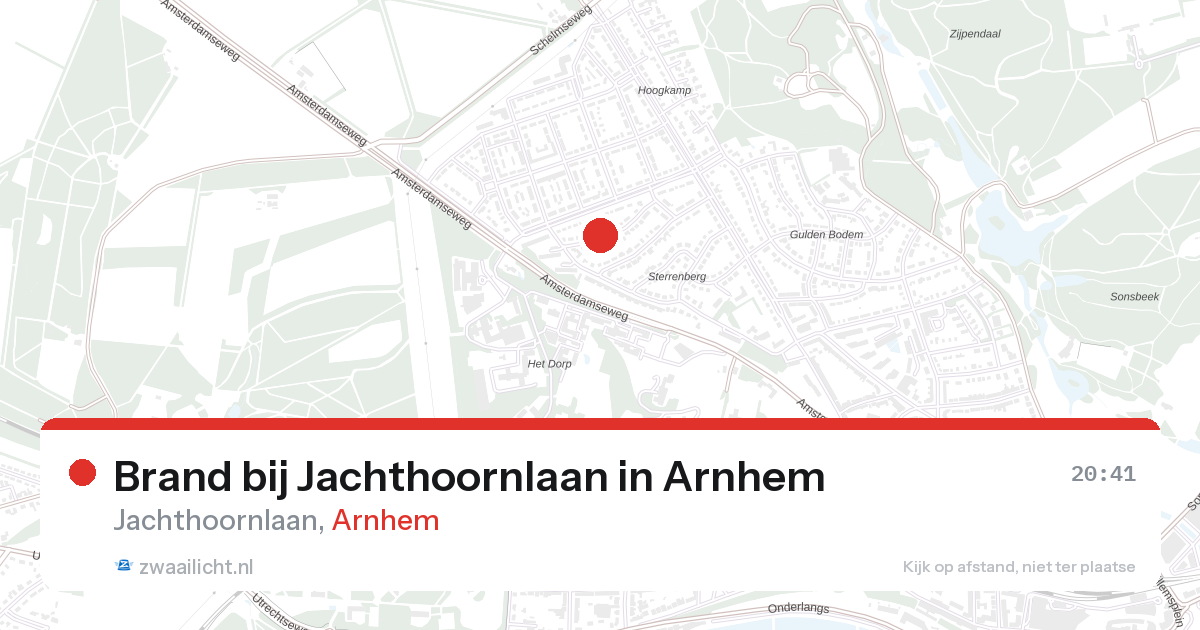 Brand bij Jachthoornlaan in Arnhem — 28 aug 2026