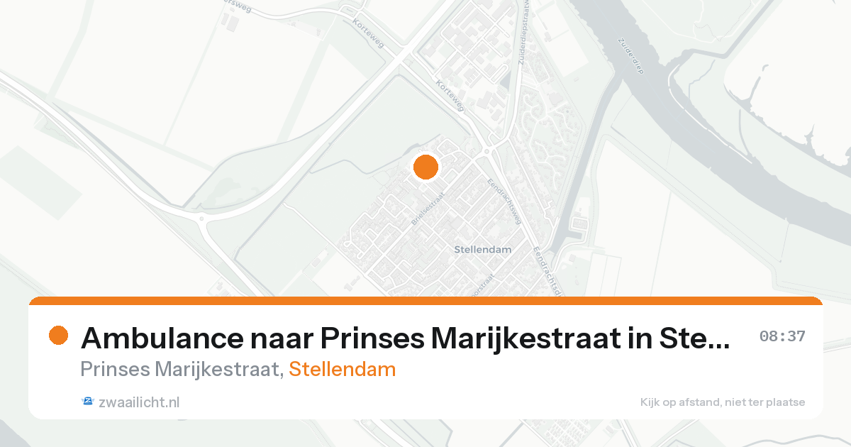 Ambulance naar Prinses Marijkestraat in Stellendam — 22 aug 2026