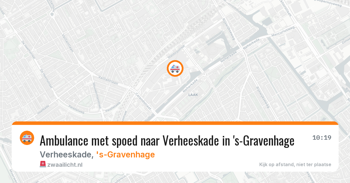 Ambulance met spoed naar Verheeskade in 's-Gravenhage — 27 mei 2026