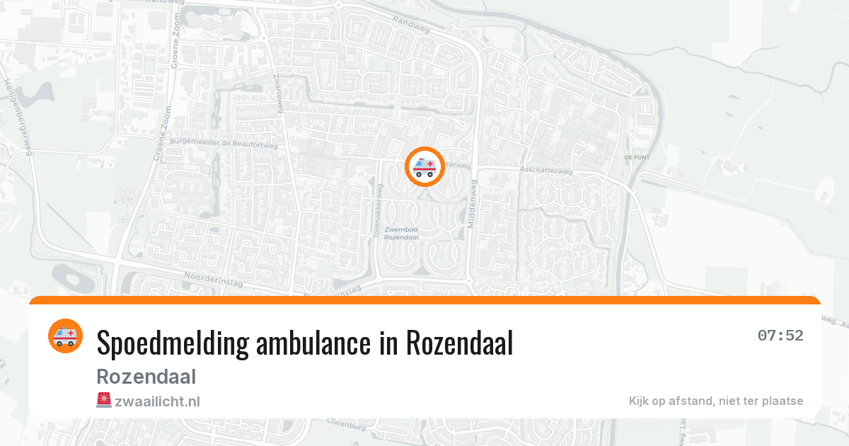 Spoedmelding ambulance in Rozendaal — 27 mrt 2026