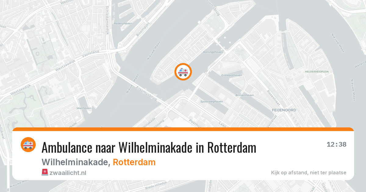 Ambulance naar Wilhelminakade in Rotterdam — 2 jun 2026