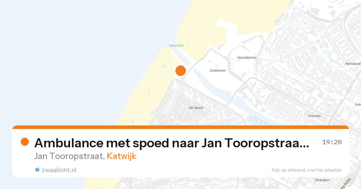 Ambulance met spoed naar Jan Tooropstraat in Katwijk — 24 mrt 2026