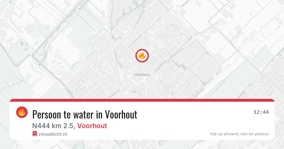 Persoon te water in Voorhout — 20 mei 2026