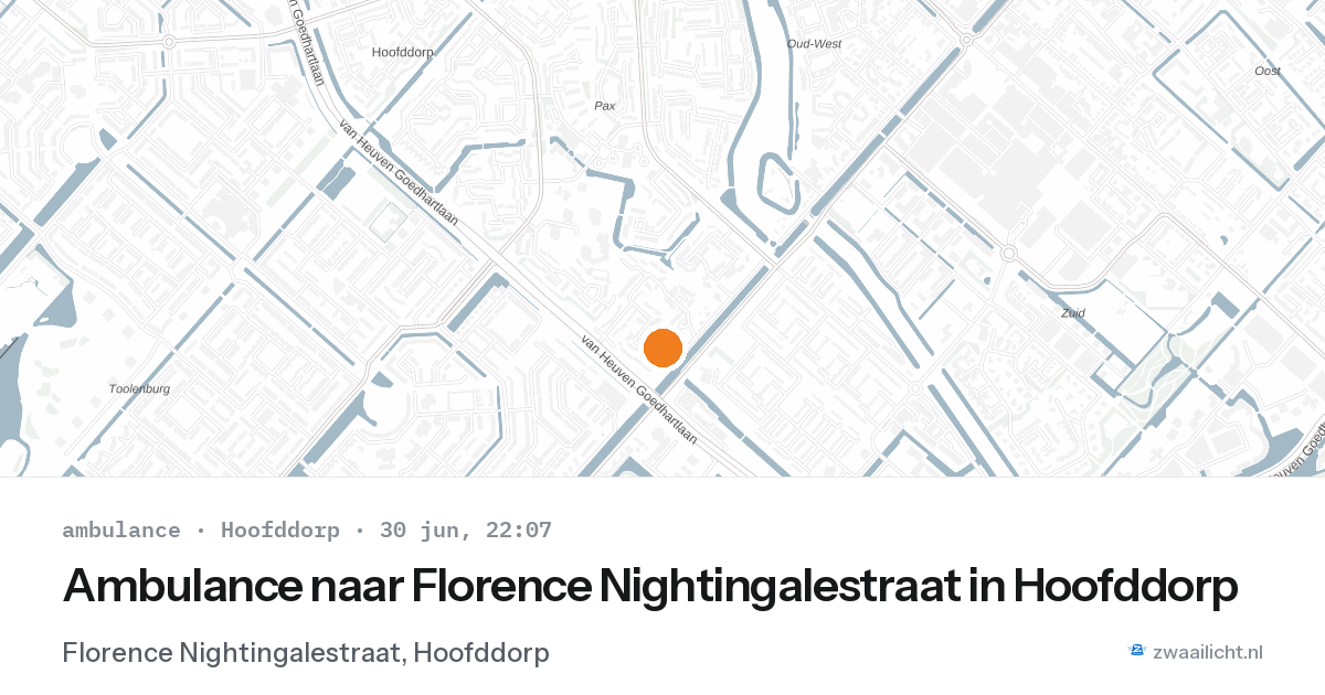 Ambulance naar Florence Nightingalestraat in Hoofddorp — 30 jun 2026