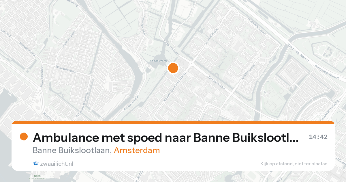 Ambulance met spoed naar Banne Buikslootlaan in Amsterdam — 25 aug 2026