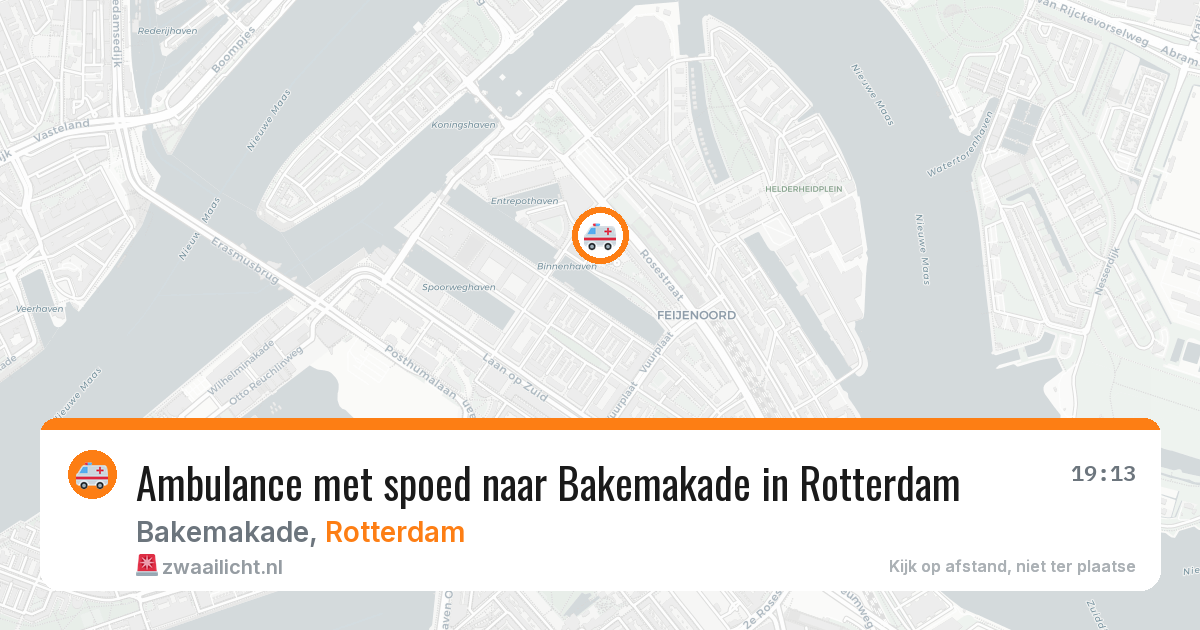 Ambulance met spoed naar Bakemakade in Rotterdam — 29 jun 2026