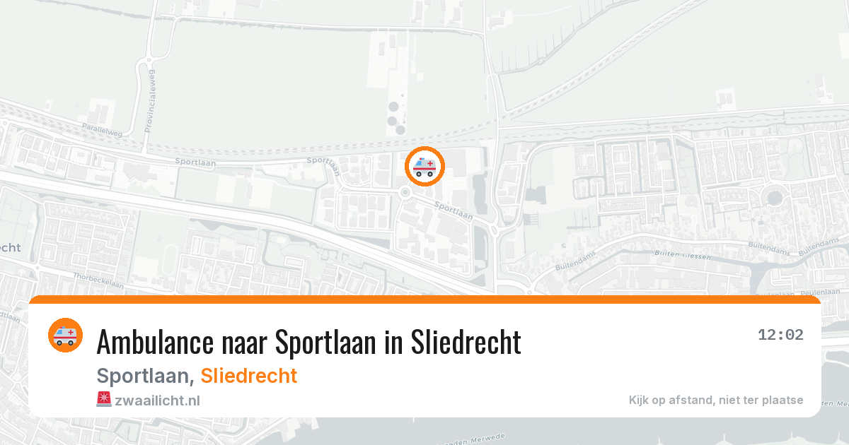 Ambulance naar Sportlaan in Sliedrecht — 26 jul 2026