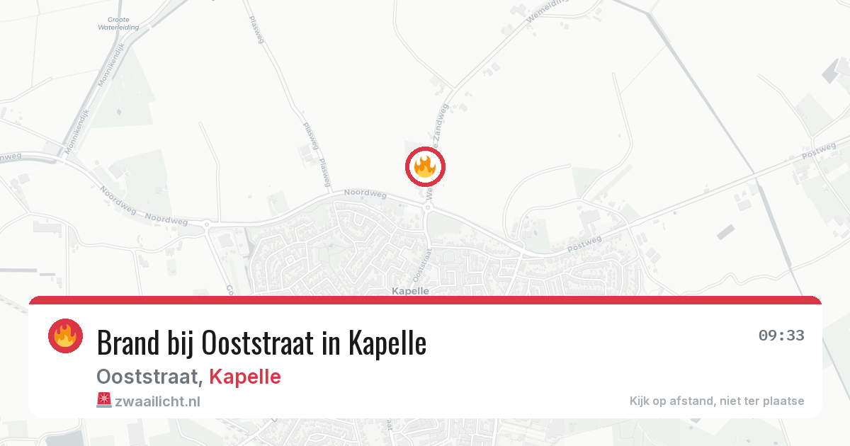 Brand bij Ooststraat in Kapelle — 3 jun 2026