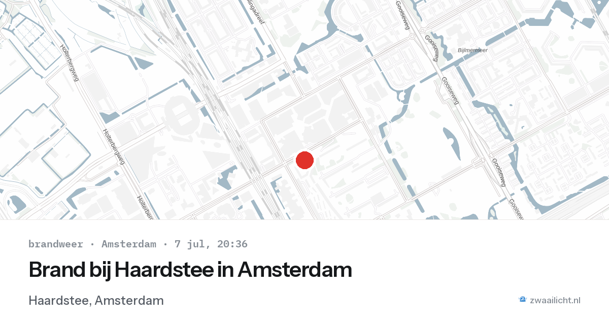 Brand bij Haardstee in Amsterdam — 7 jul 2026