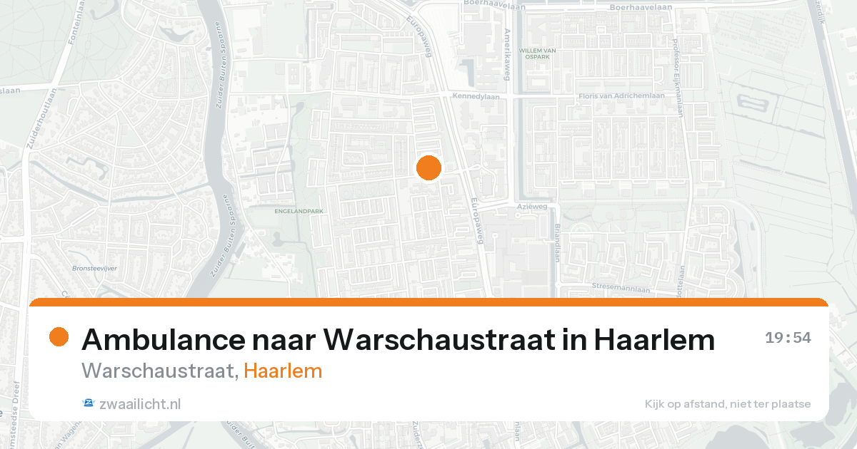 Ambulance naar Warschaustraat in Haarlem — 23 aug 2026