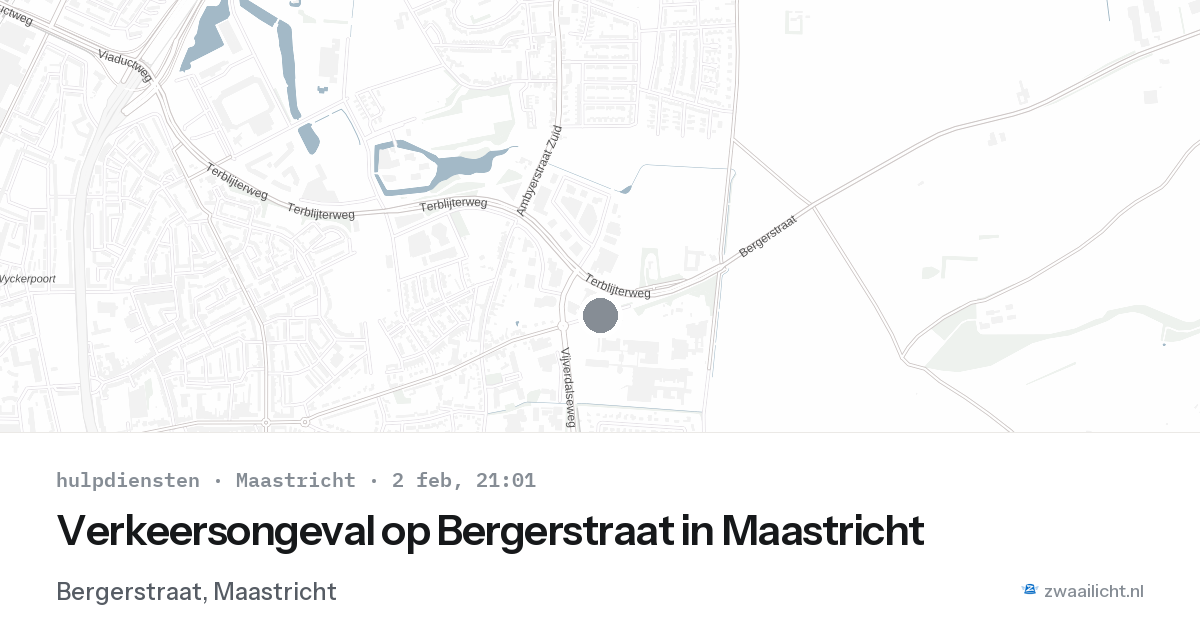Verkeersongeval op Bergerstraat in Maastricht — 2 feb 2026