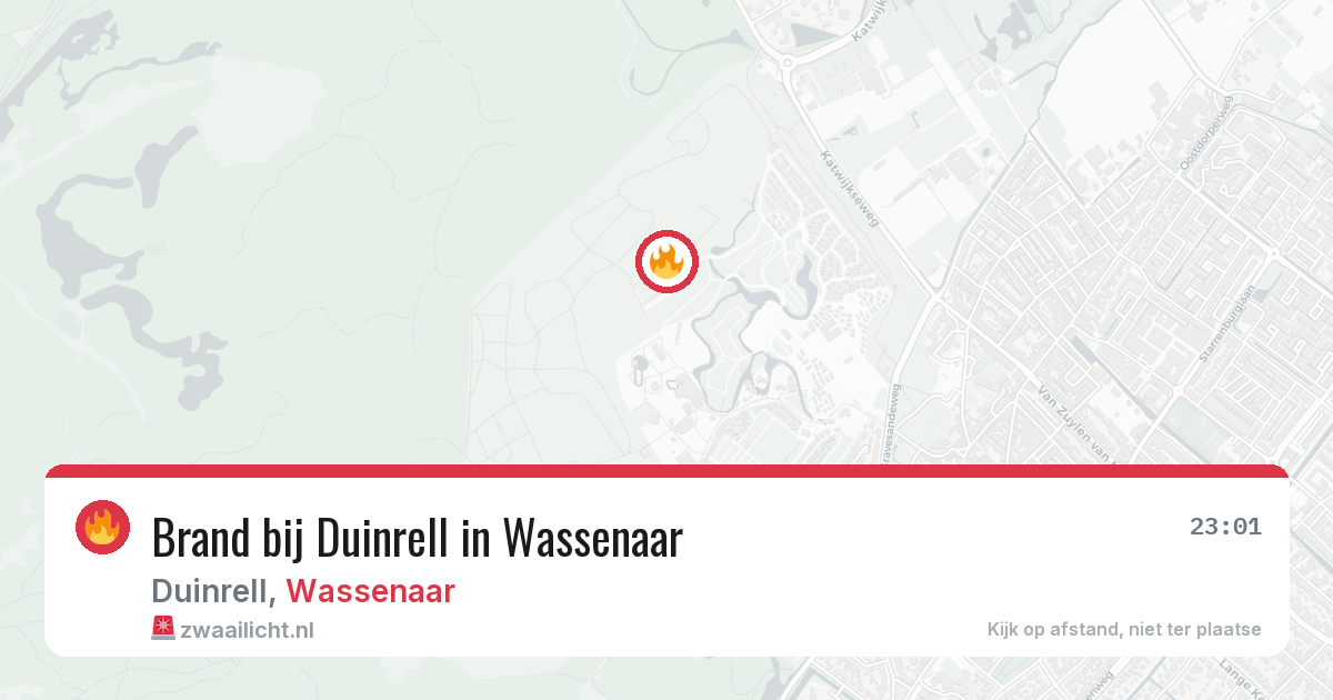 Brand bij Duinrell in Wassenaar — 28 apr 2026